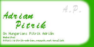adrian pitrik business card