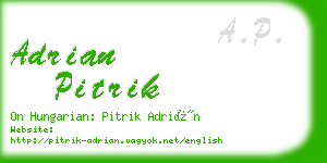 adrian pitrik business card